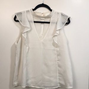 ASTR the Label Keyhole Striped Blouse